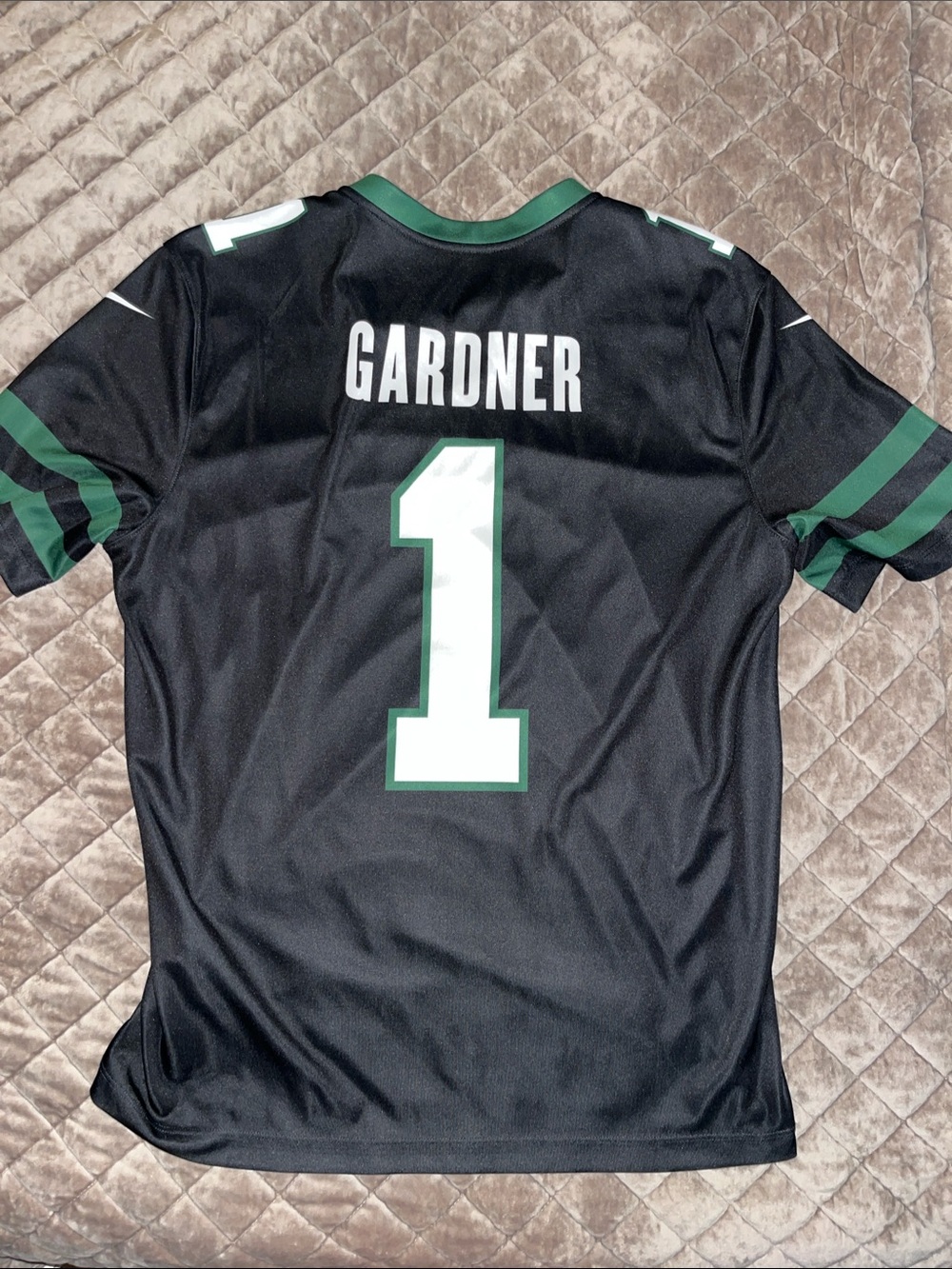 Nike Black & Green 'Gardner' #1 Men's Jersey
